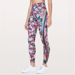 LULULEMON WUNDER Under Rainbow Floral pattern legging